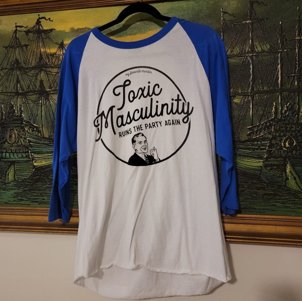 MFM Toxic Masculinity Ruins The Party Again Raglan 3/4 Sleeve